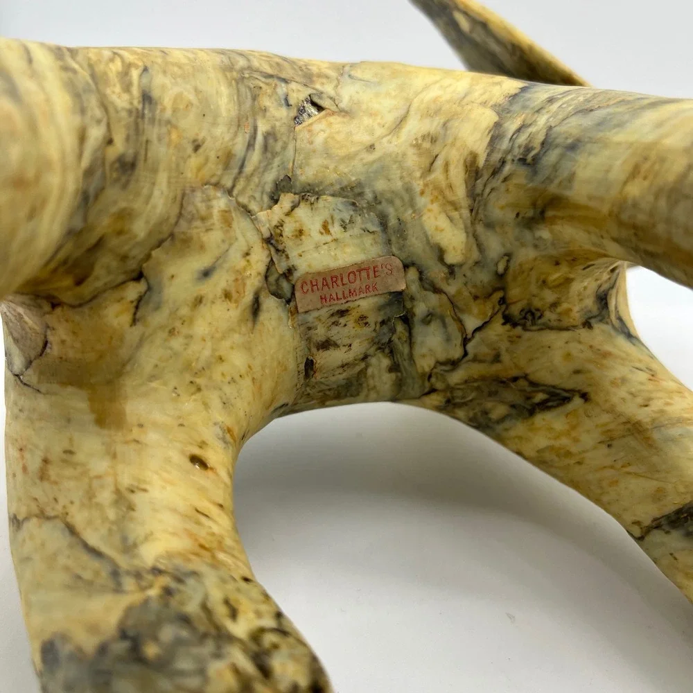 Vintage Crushed Oyster Shell Elephant‎ Figurines Mother and Baby - Home Decor - Picture 9 of 11